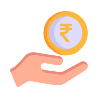 money- rupee in hand icon